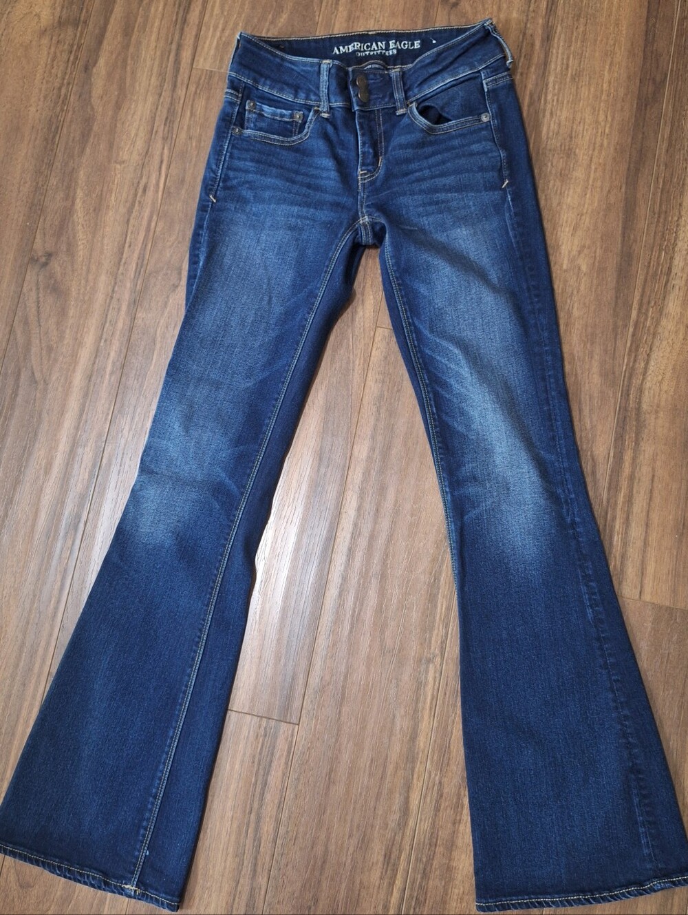 American Eagle Super Stretch Jean Artist Flare Size 4 Women's Dark Denim Jeans